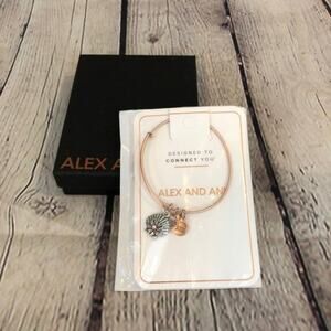 Alex and Ani Star of Venus Two Tone Bangle Bracelet